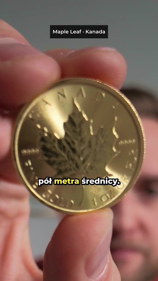 Miniatura YouTube z monetą Maple Leaf